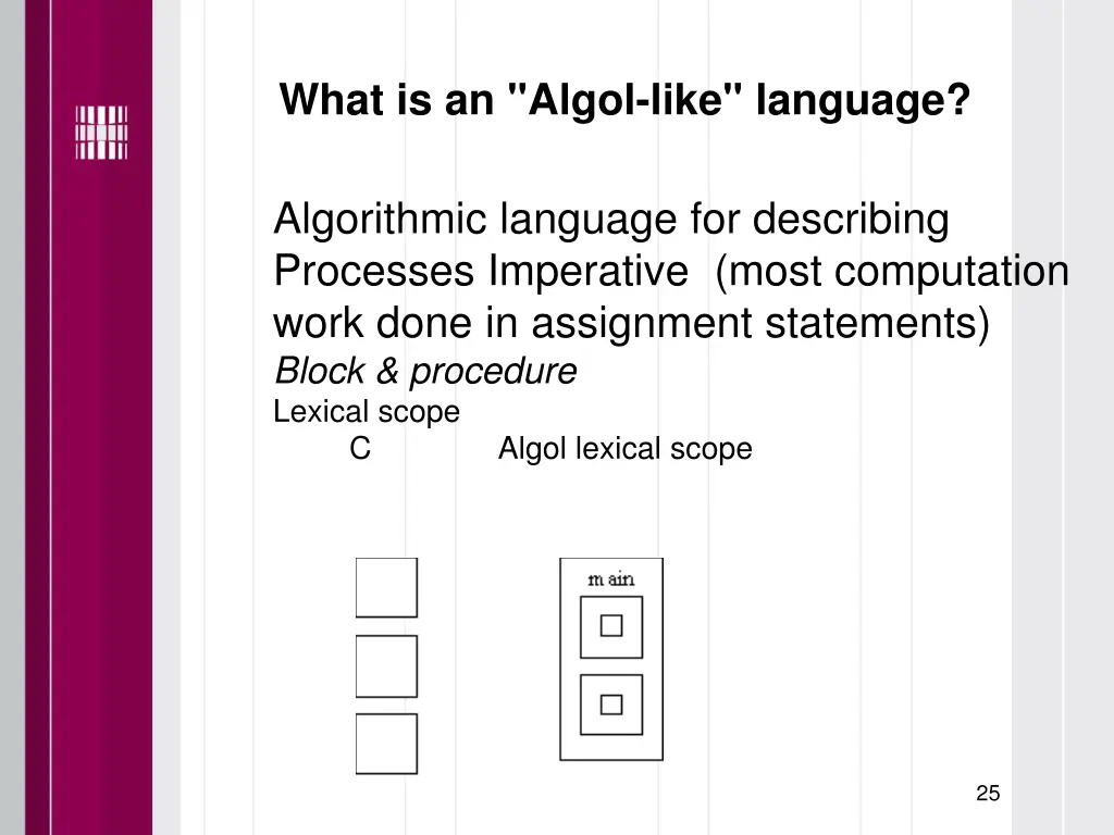 what is an algol like language