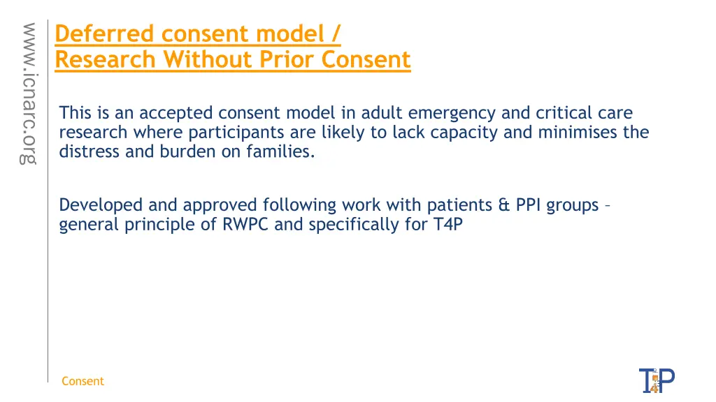 deferred consent model research without prior 1