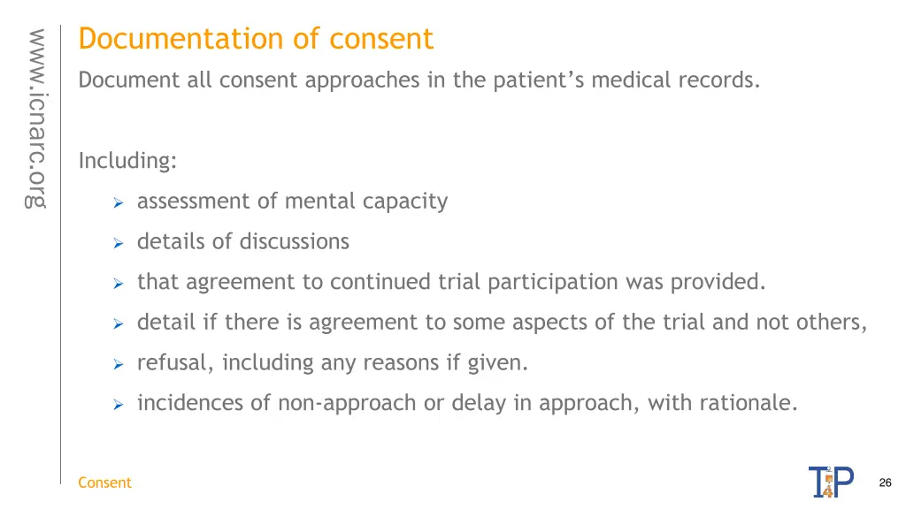 documentation of consent document all consent