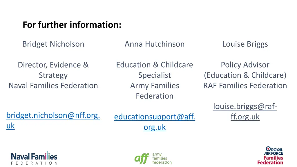for further information