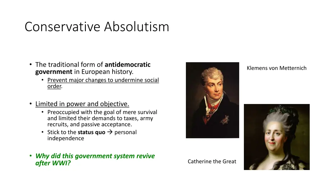 conservative absolutism