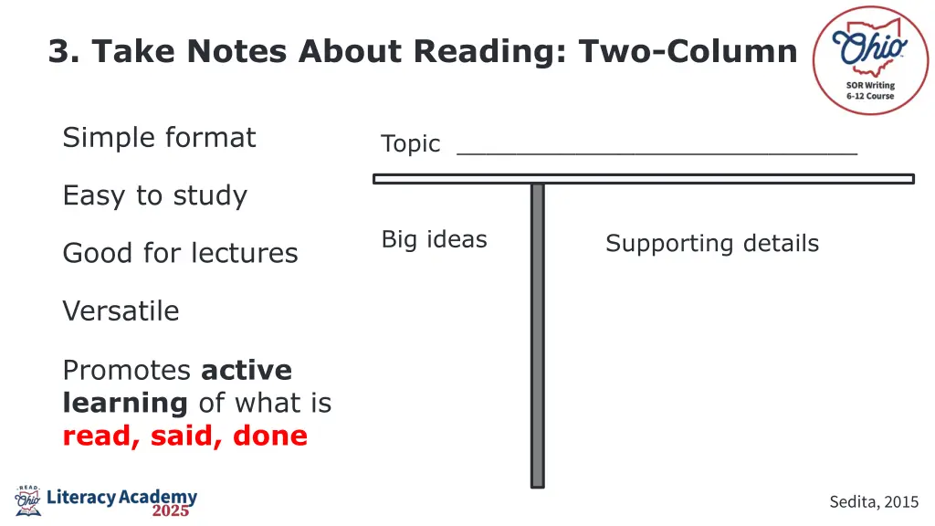 3 take notes about reading two column