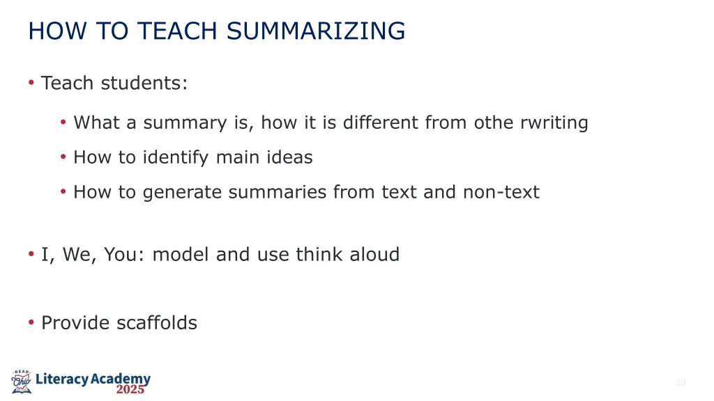 how to teach summarizing