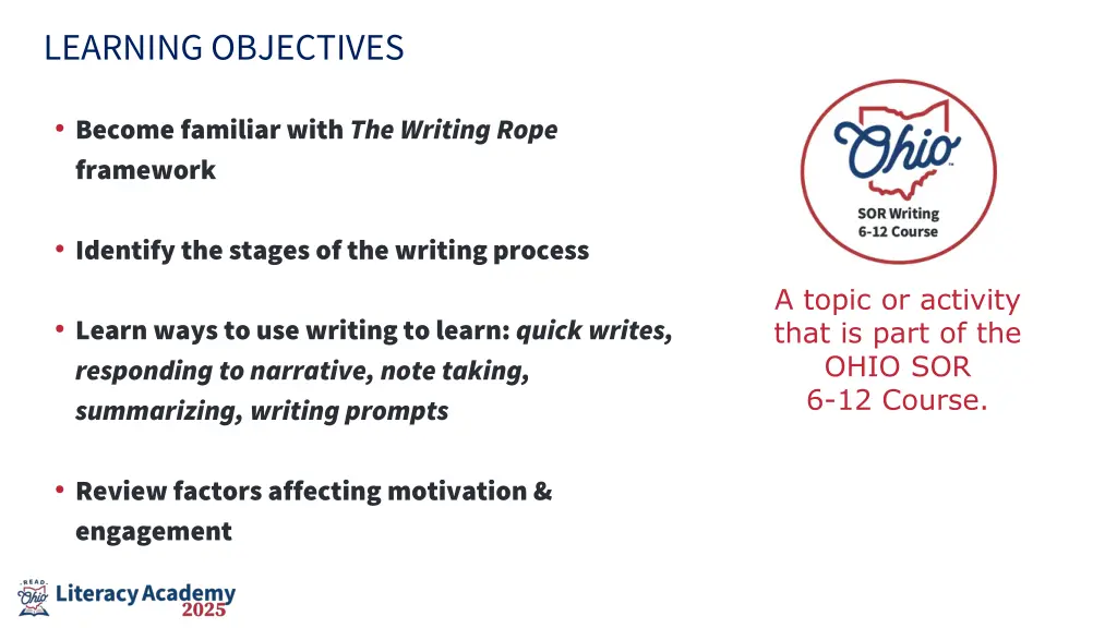 learning objectives