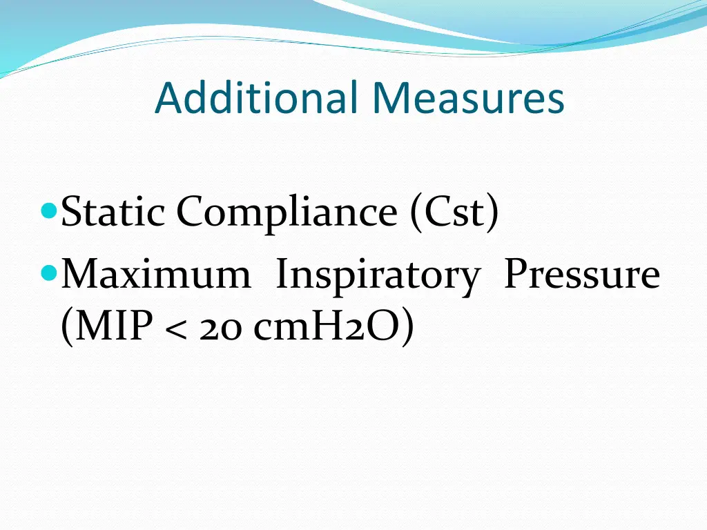 additional measures