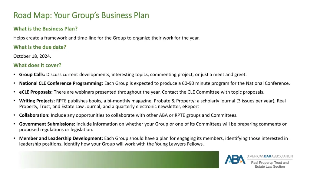road map your group s business plan road map your