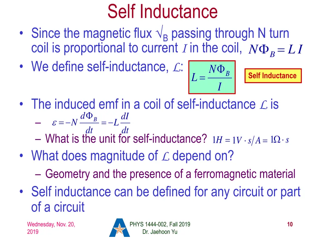 self inductance 1