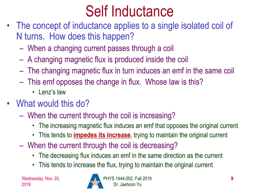 self inductance