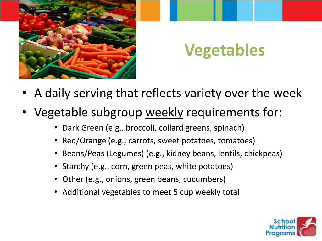 vegetables