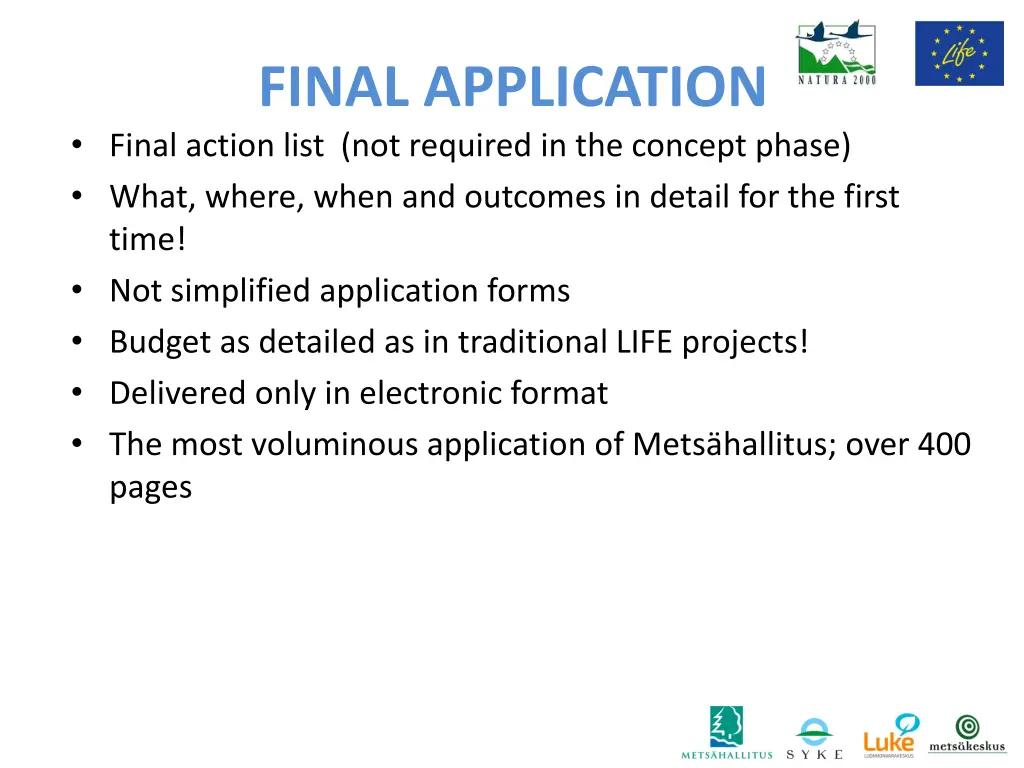 final application final action list not required