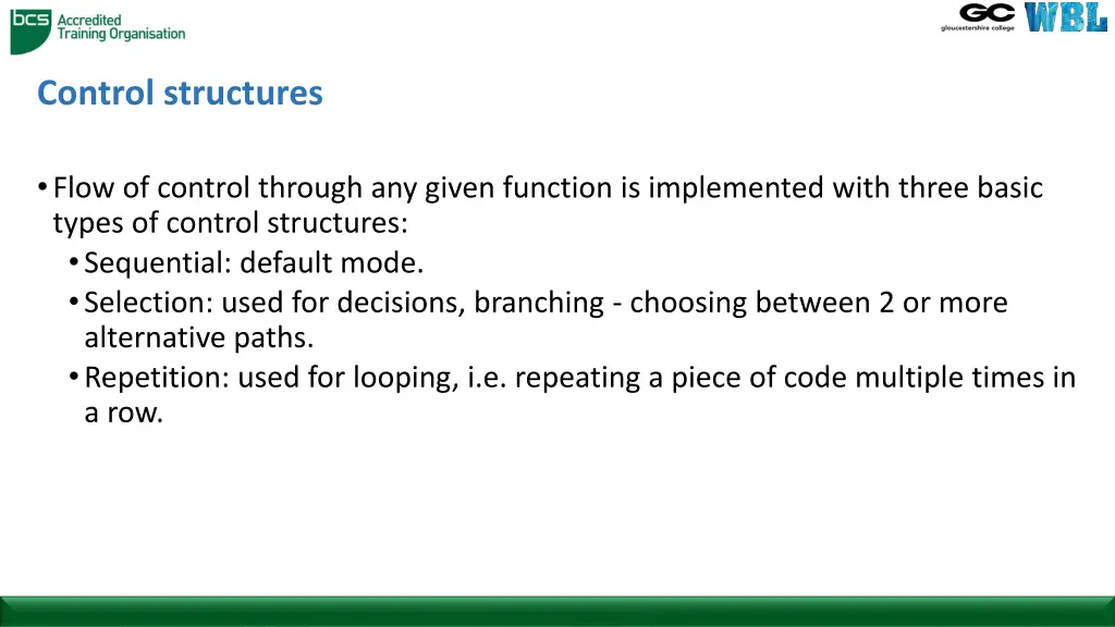 control structures