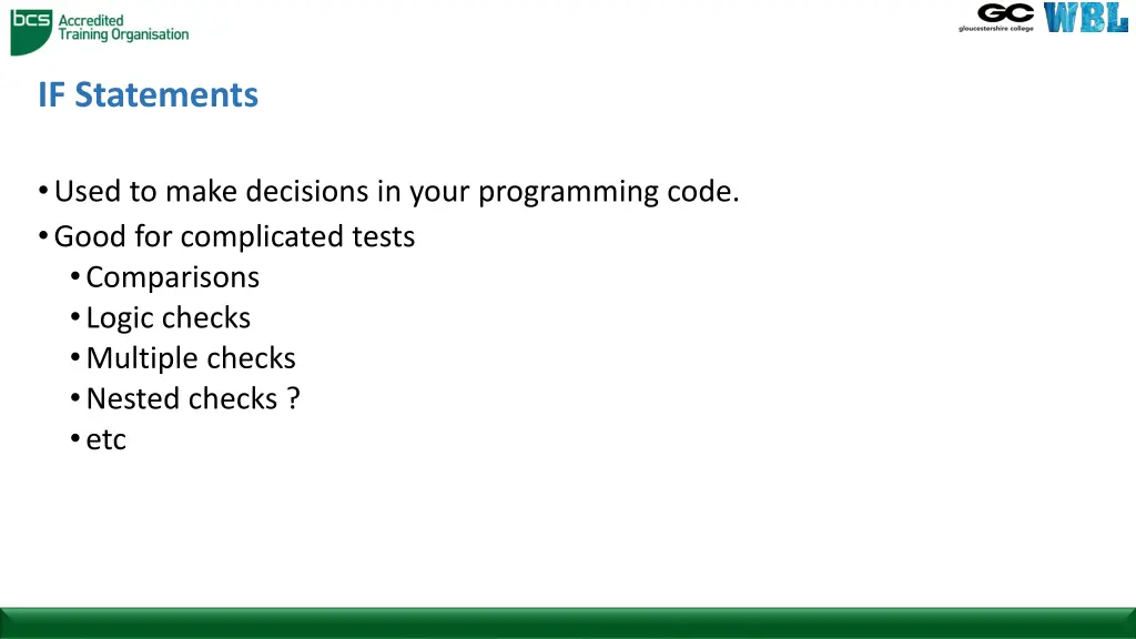 if statements