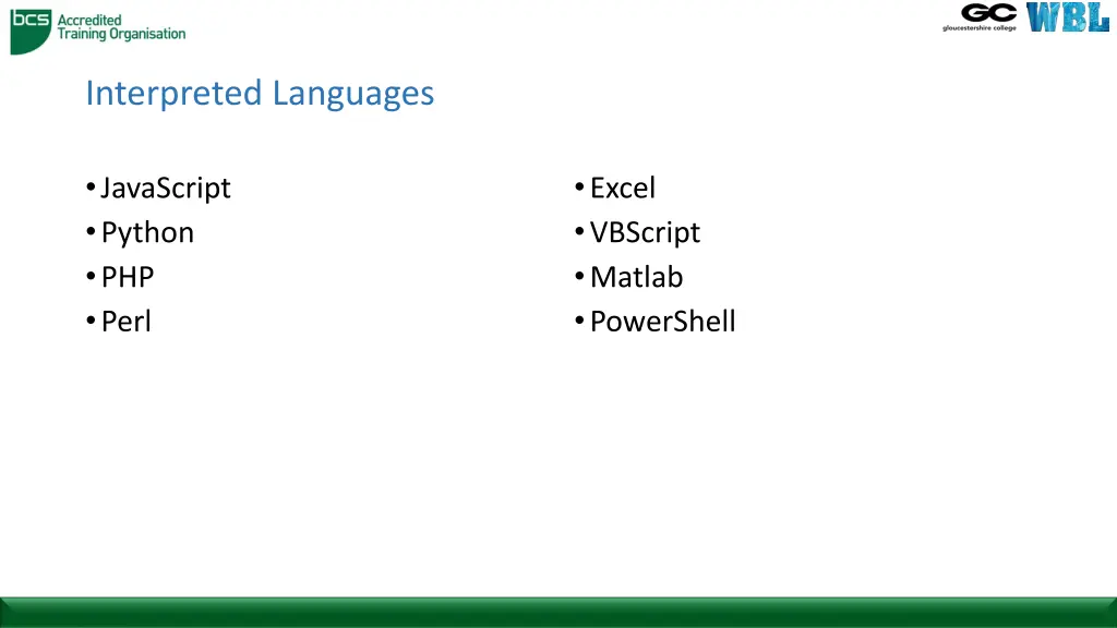 interpreted languages