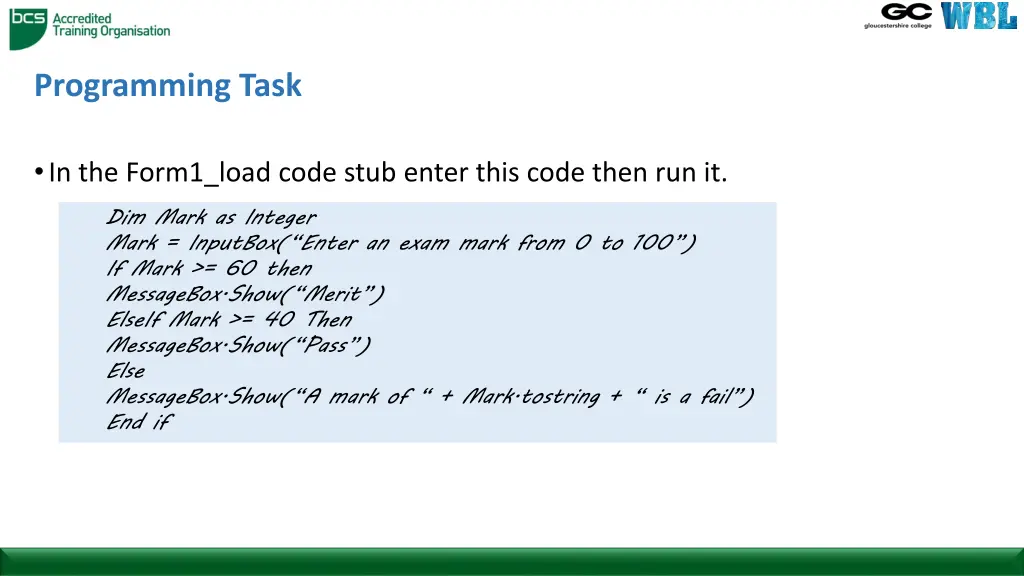 programming task 1