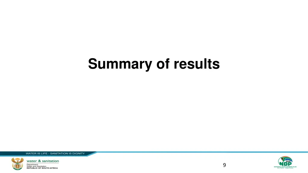 summary of results