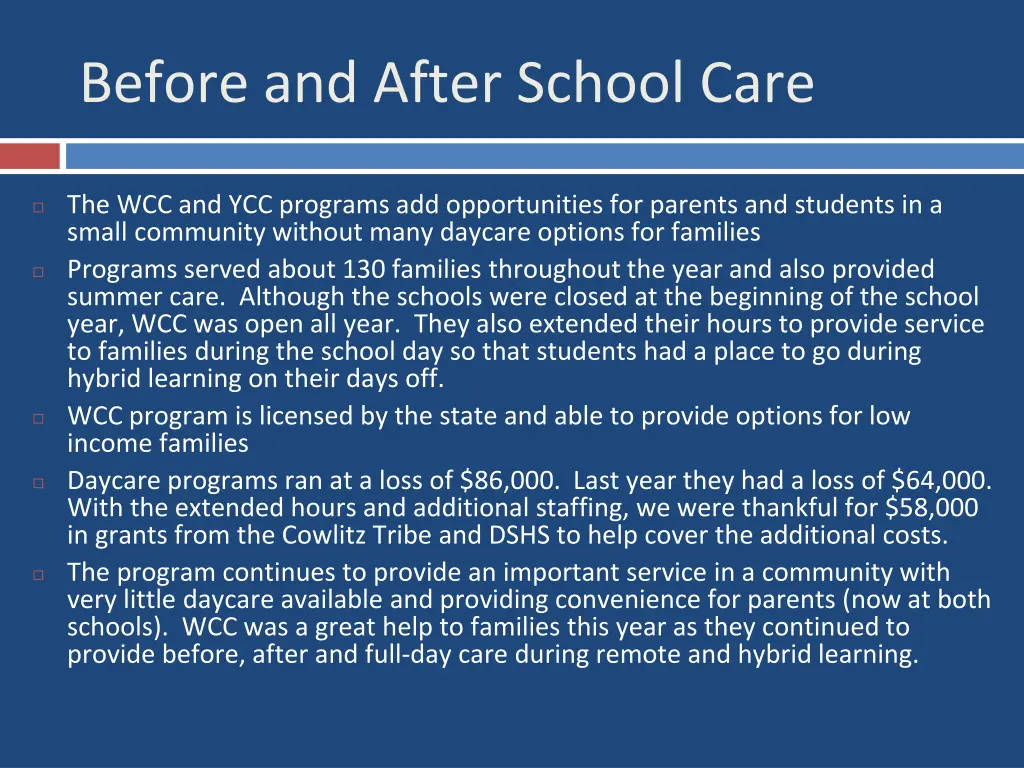 before and after school care