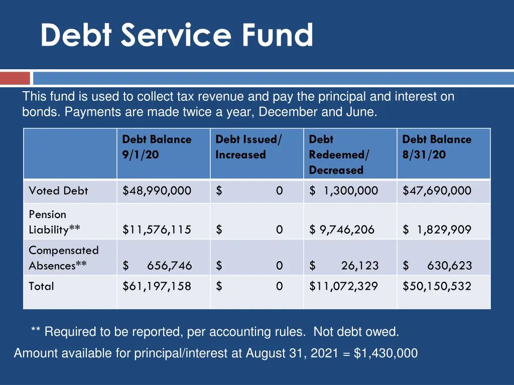 debt service fund