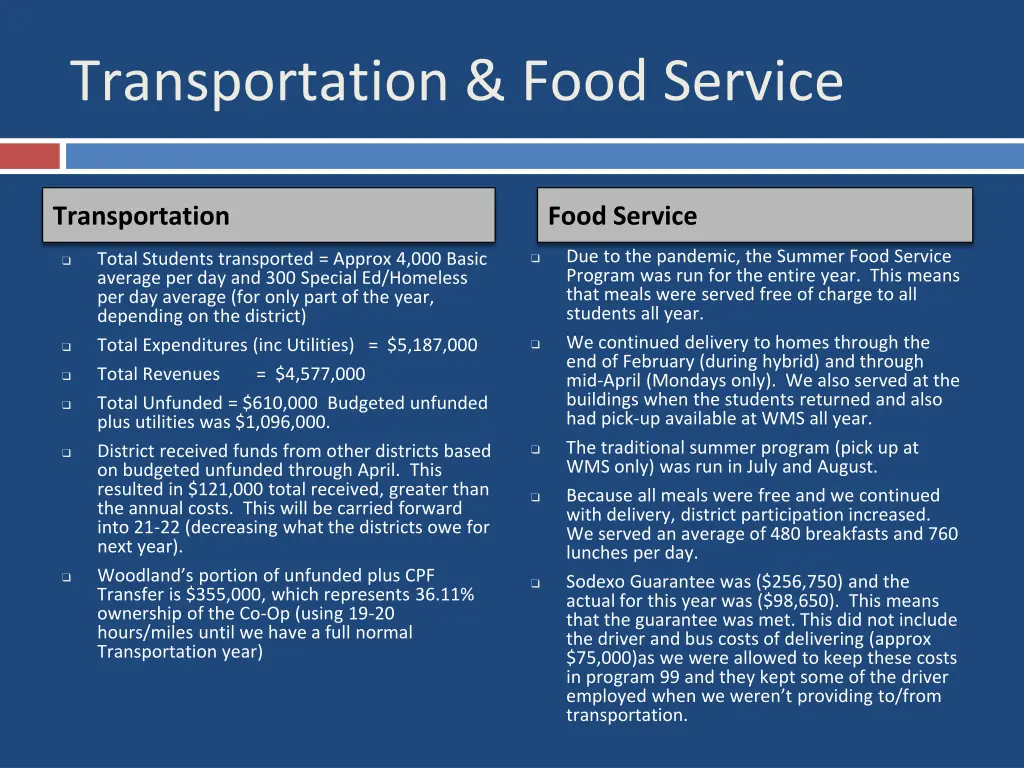 transportation food service