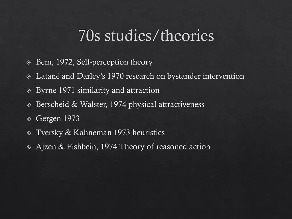70s studies theories