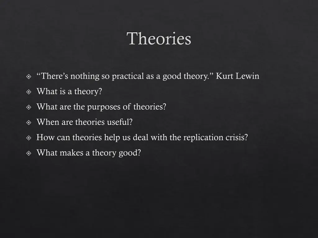 theories