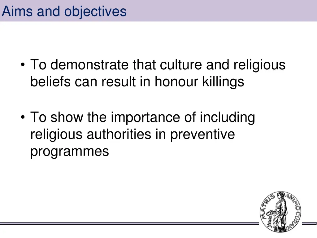aims and objectives