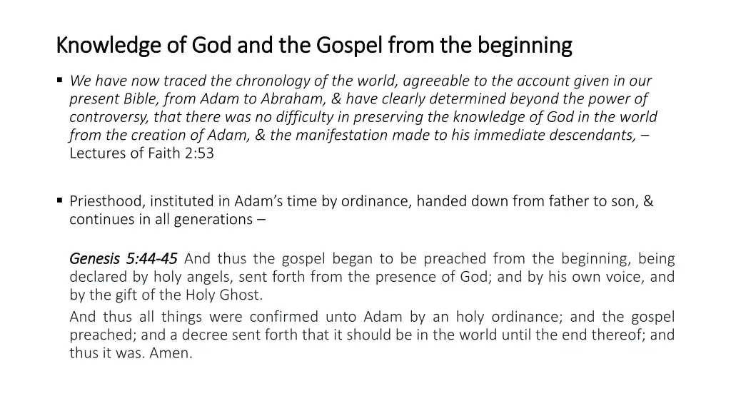 knowledge of god and the gospel from