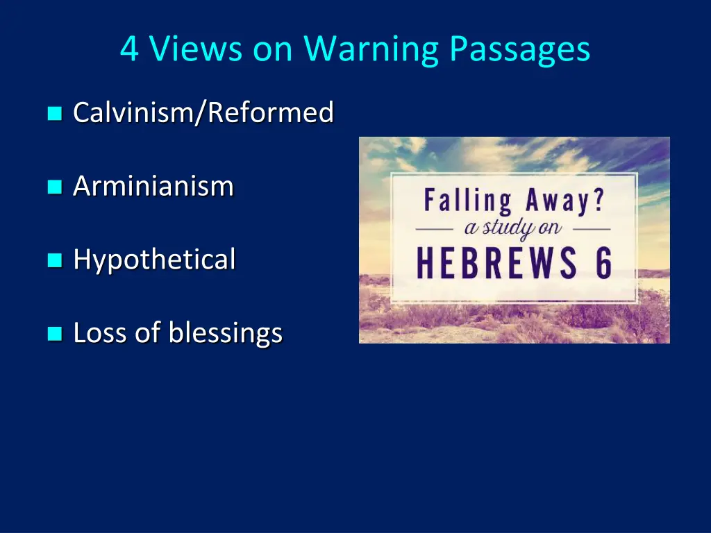 4 views on warning passages