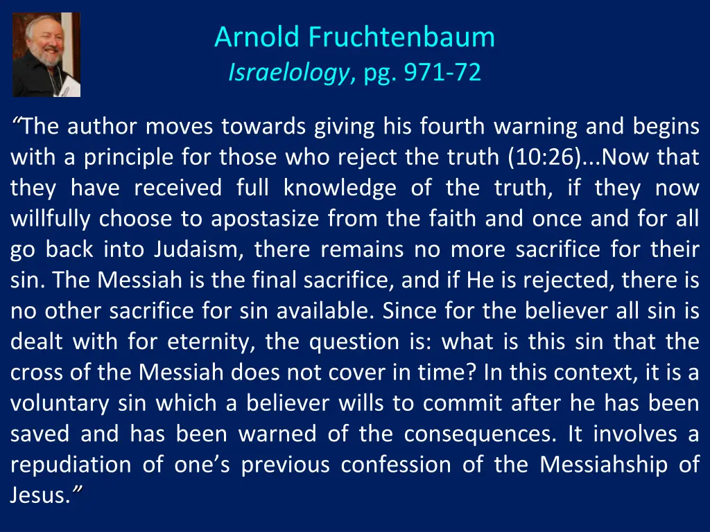 arnold fruchtenbaum israelology pg 971 72
