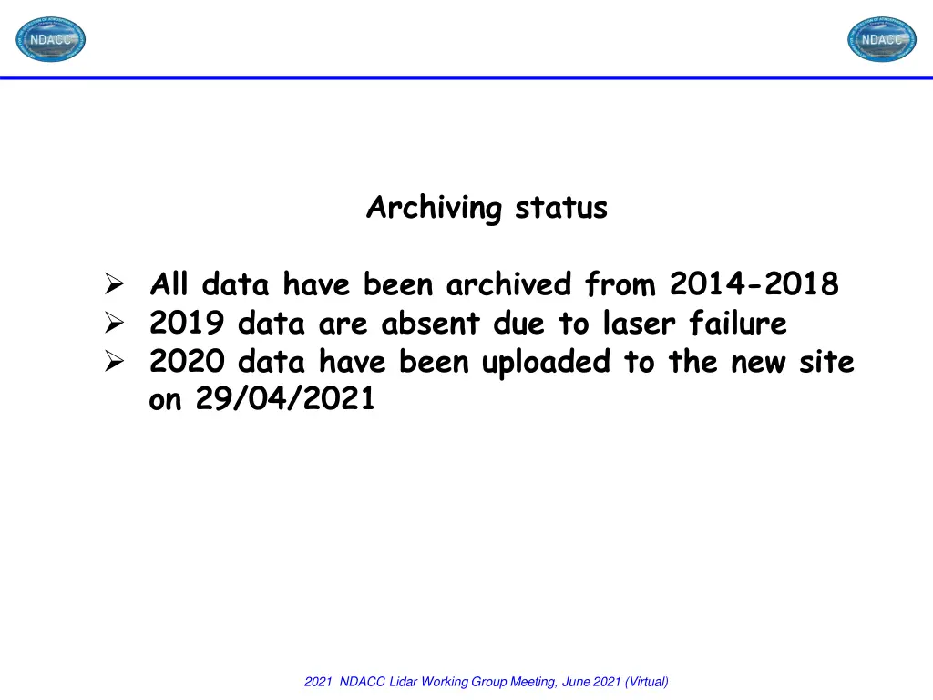 archiving status
