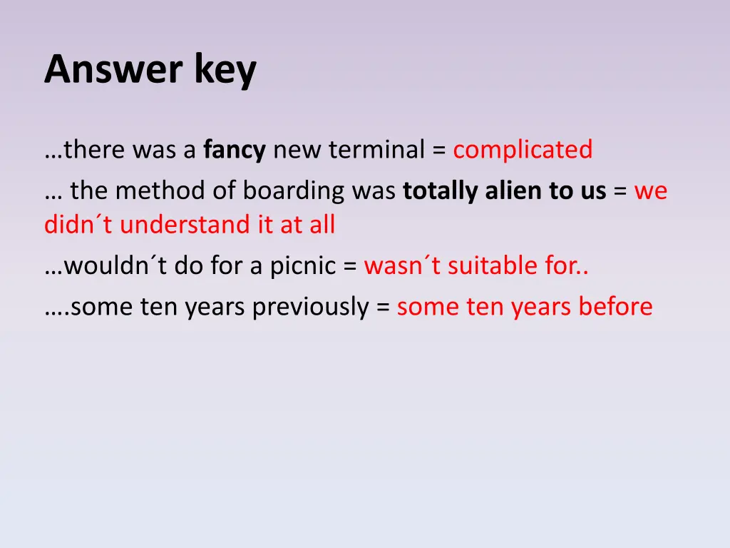 answer key 1