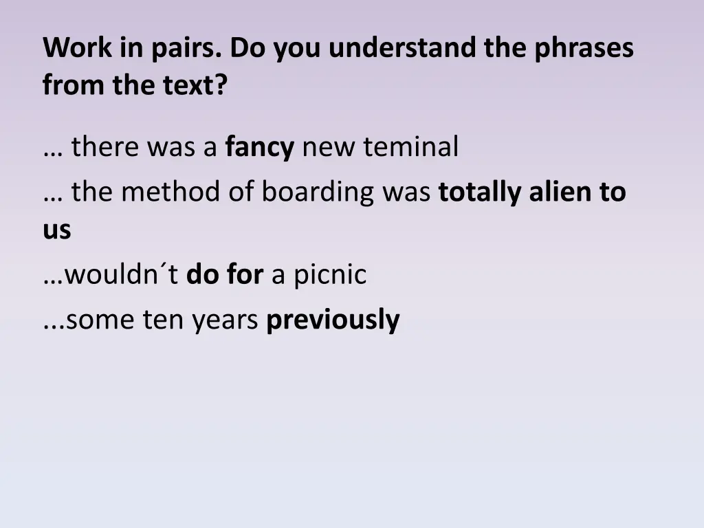 work in pairs do you understand the phrases from