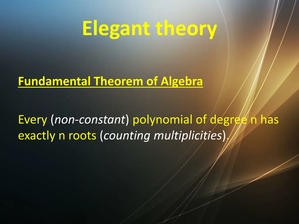 elegant theory