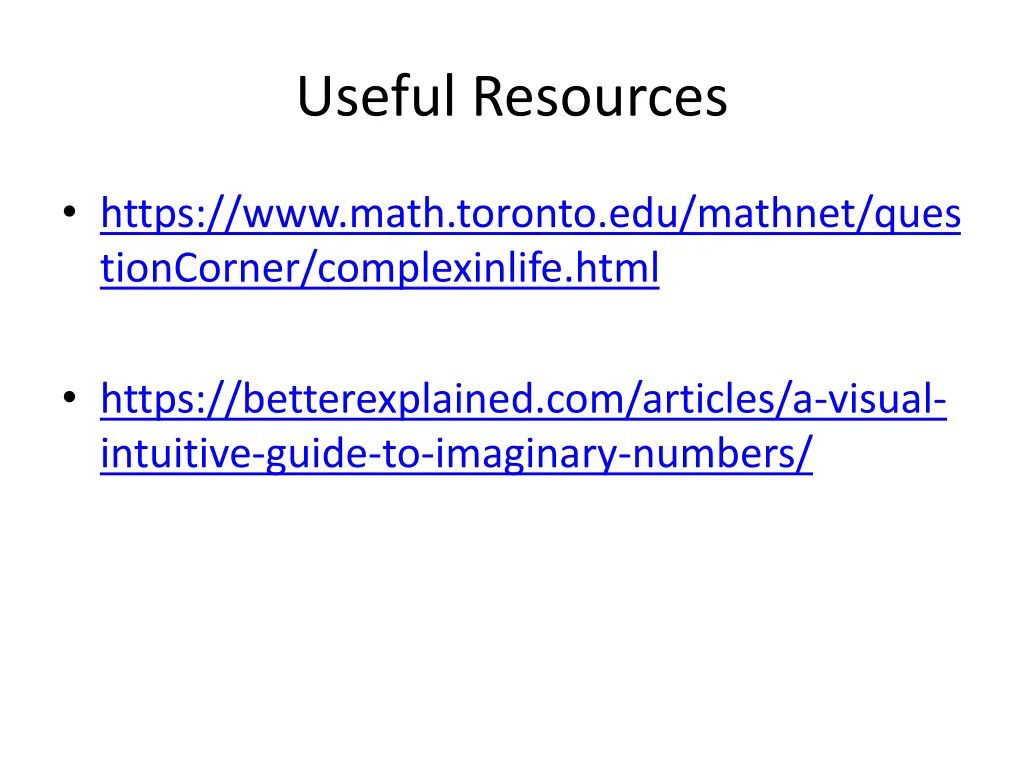 useful resources