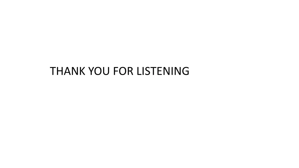 thank you for listening