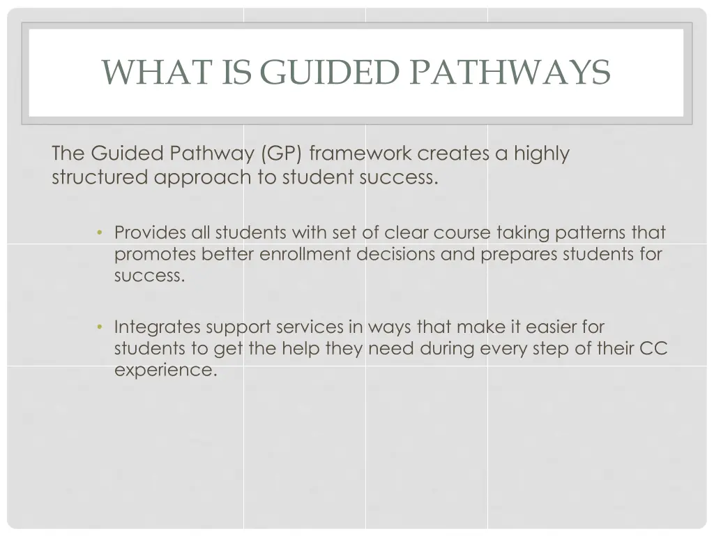 what is guided pathways