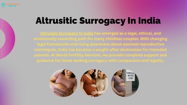 altrusitic surrogacy in india