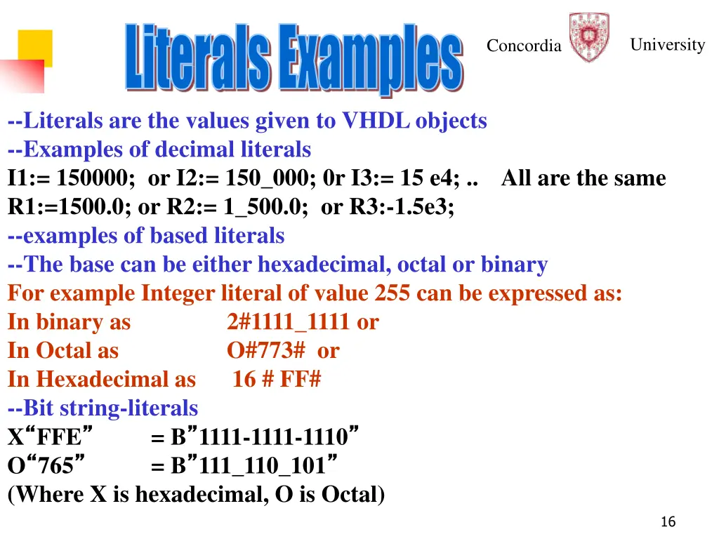 literals examples literals examples