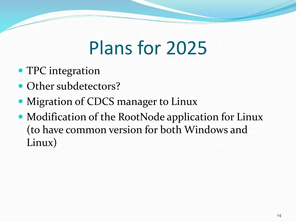 plans for 2025