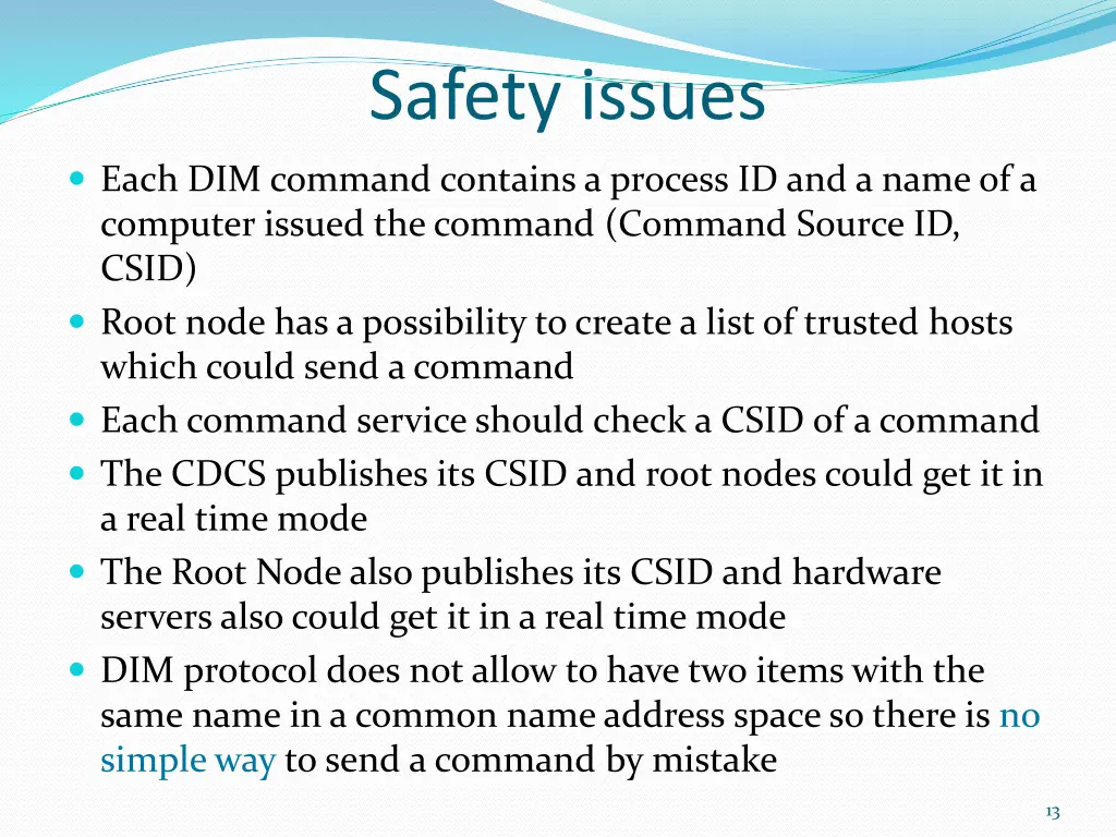 safety issues