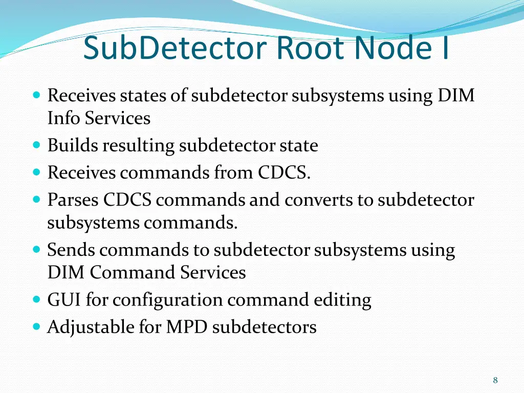 subdetector root node i