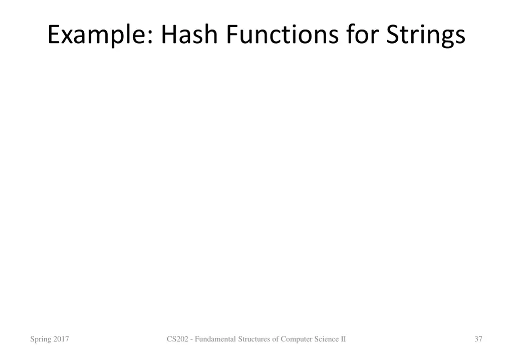 example hash functions for strings