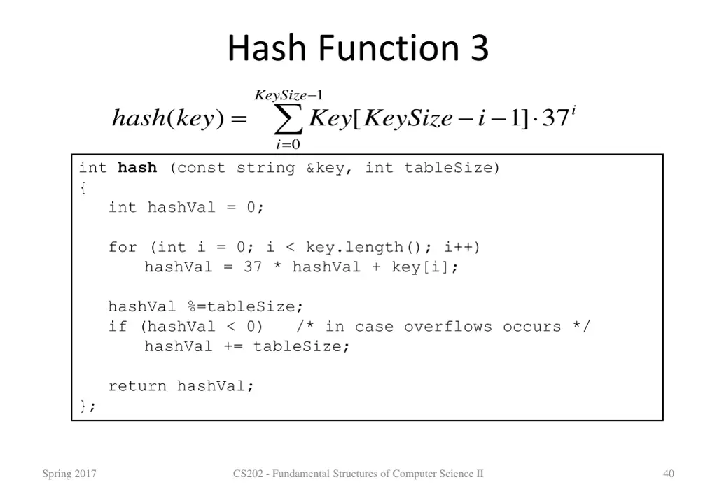 hash function 3
