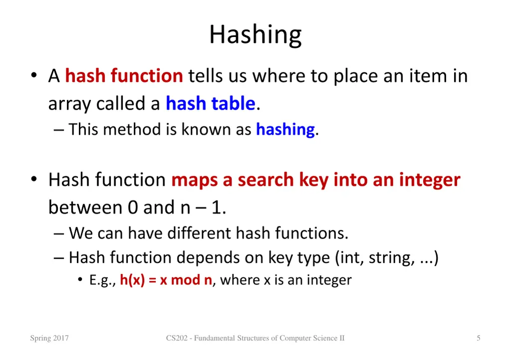 hashing 2