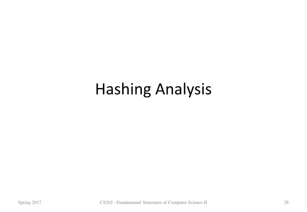 hashing analysis