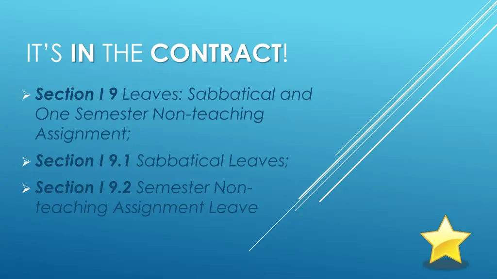 it s in the contract