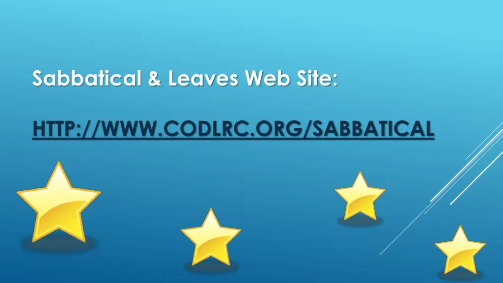 sabbatical leaves web site