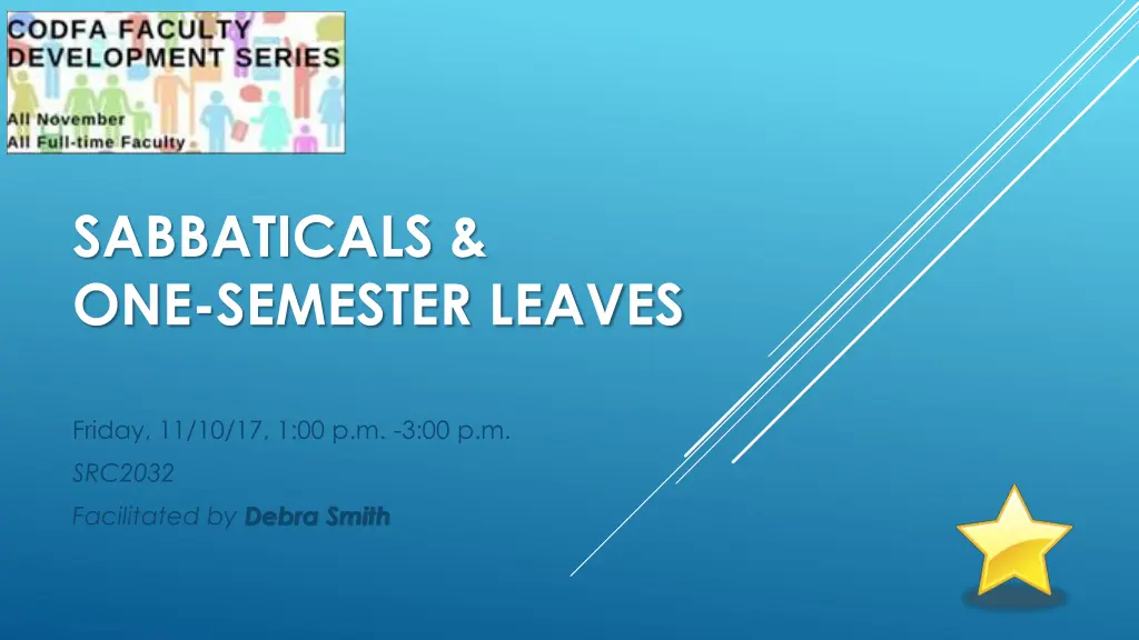 sabbaticals one semester leaves