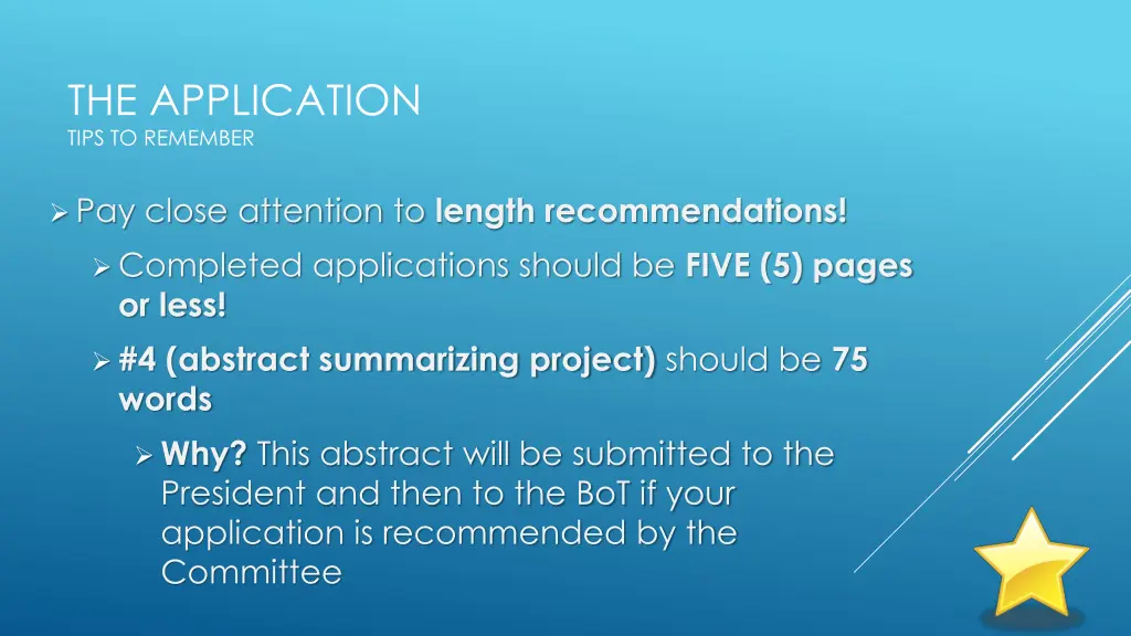 the application tips to remember 1