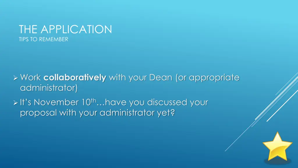 the application tips to remember 4