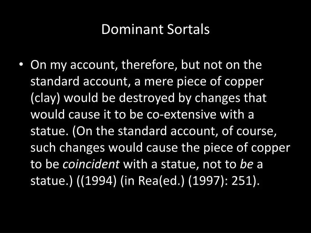 dominant sortals 2